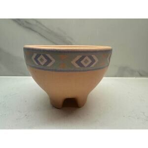 Vintage Treasure Craft Southwestern Western Dip Salsa Guacamole Footed Bowl